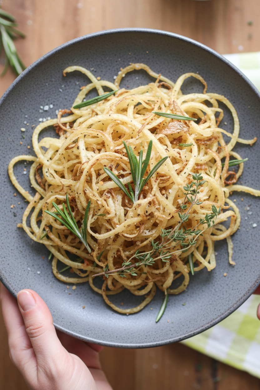 Garlic Herb Spiralizer Fries