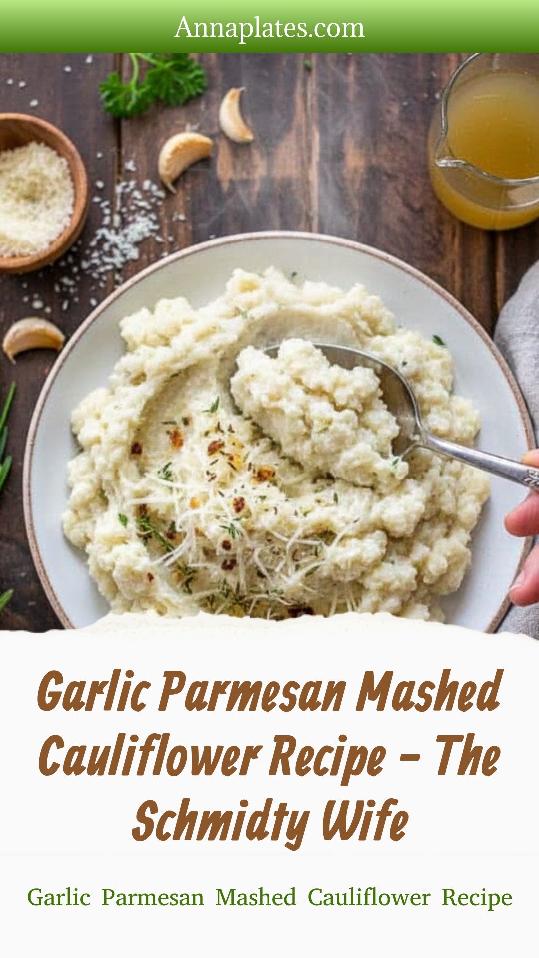 Garlic Parmesan Mashed Cauliflower Recipe - The Schmidty Wife