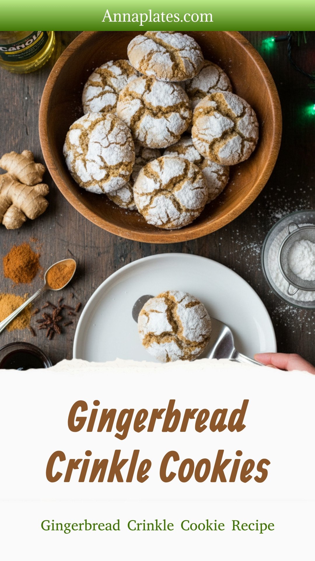 Gingerbread Crinkle Cookies