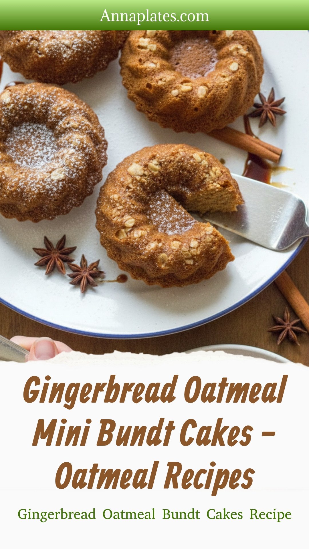 Gingerbread Oatmeal Mini Bundt Cakes - Oatmeal Recipes