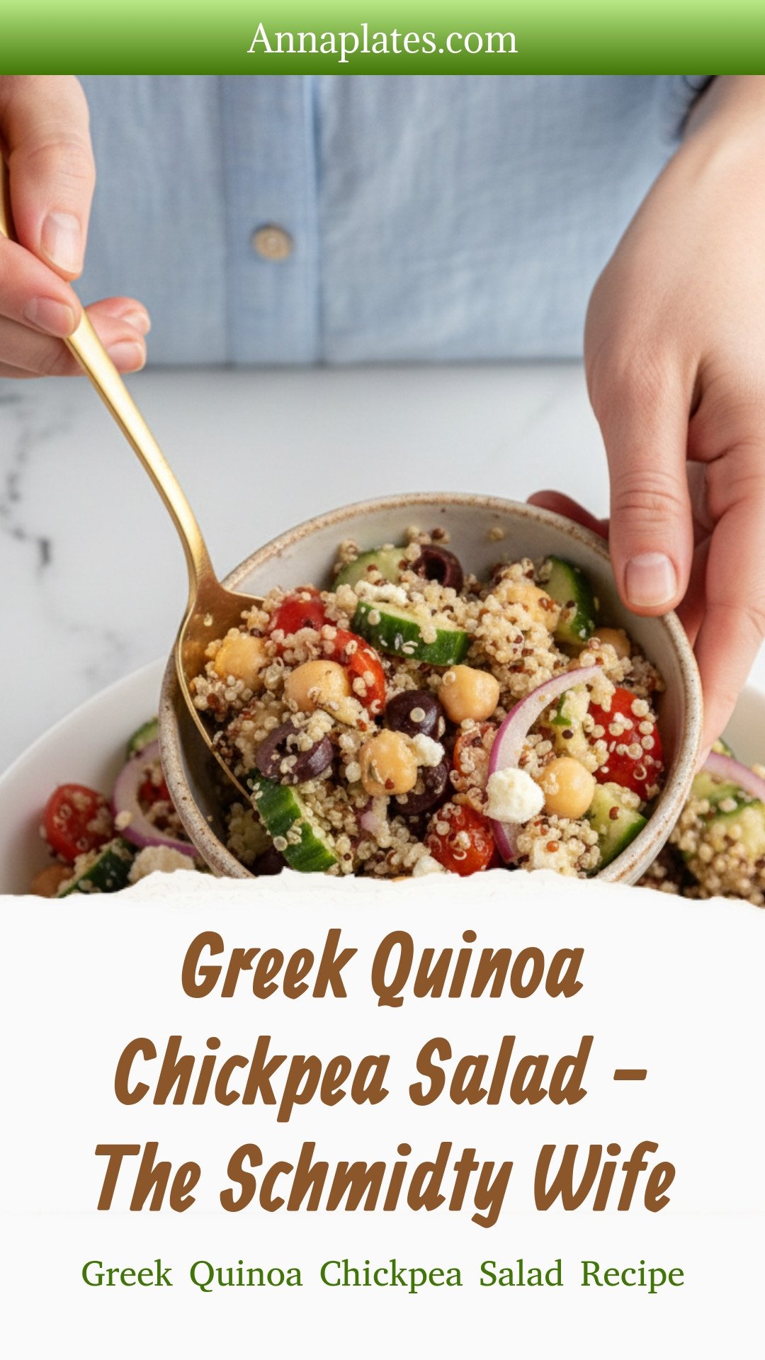 Greek Quinoa Chickpea Salad - The Schmidty Wife