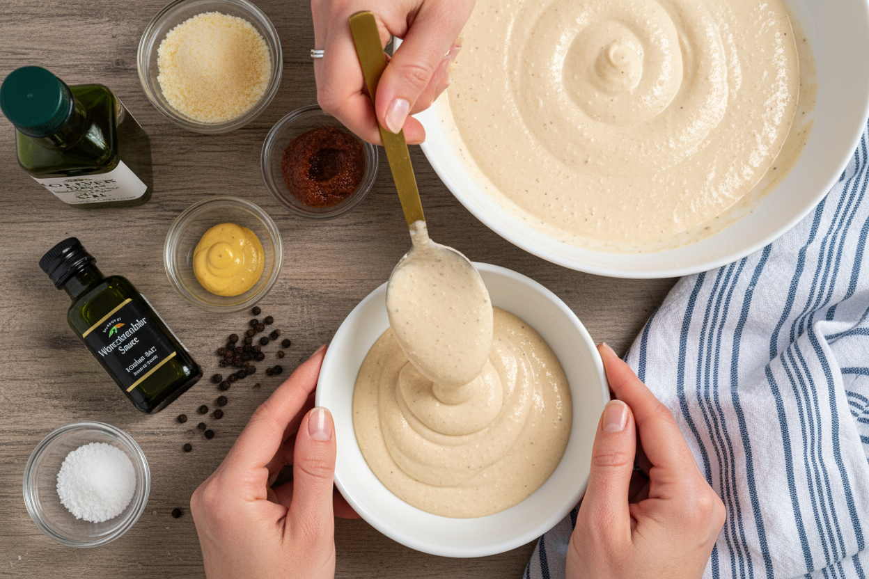 Greek Yogurt Caesar Dressing Recipe The Schmidty Wife