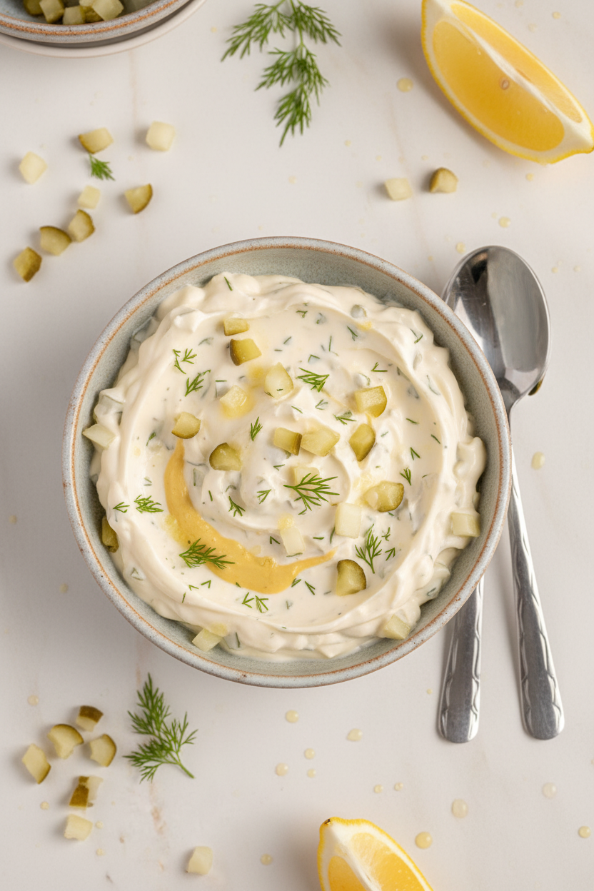 Homemade Tartar Sauce with Greek Yogurt - The Schmidty Wife
