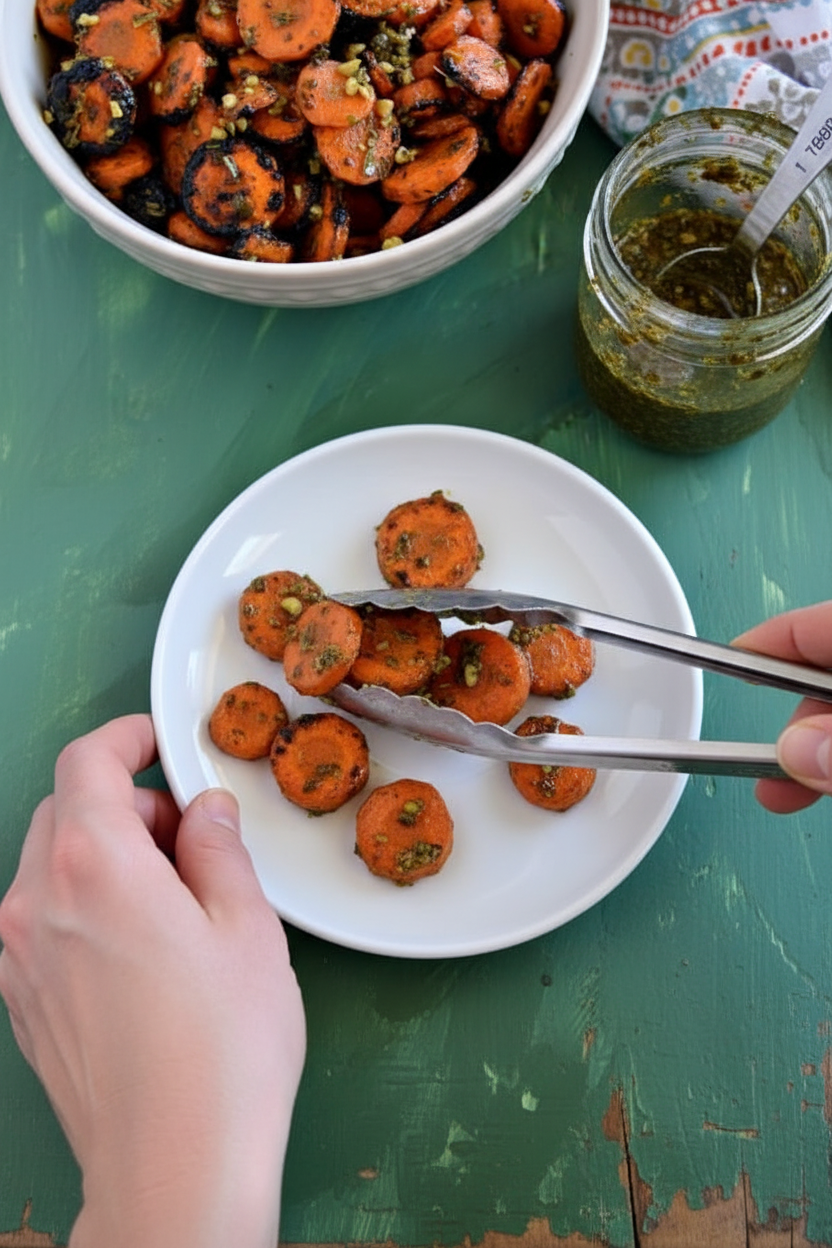 Pesto Grilled Carrots Recipe - The Schmidty Wife