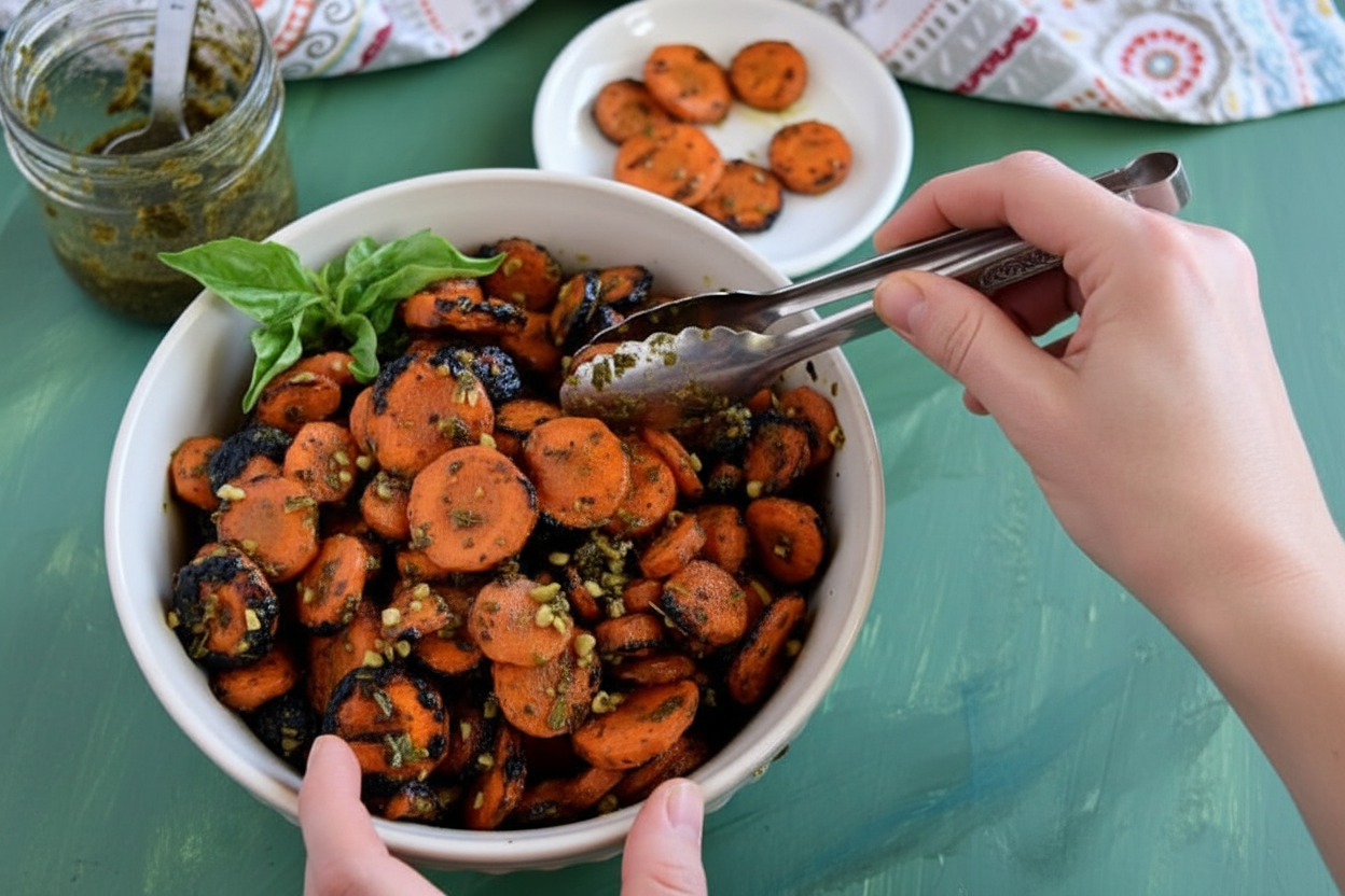 Grilled Carrots with Pesto Recipe