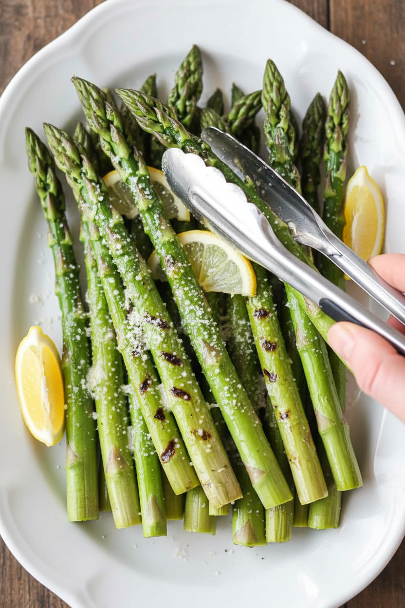 Grilled Lemon Pepper Parmesan Asparagus