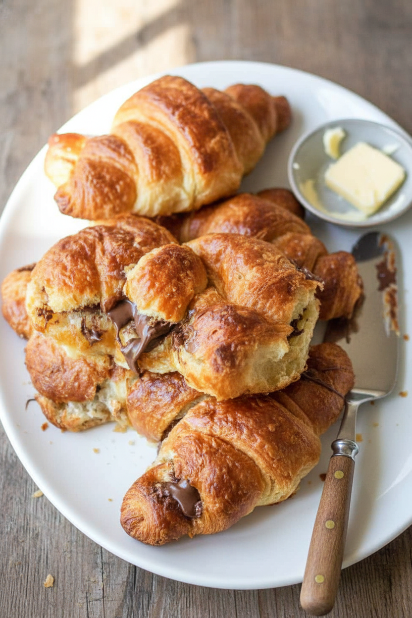 Grilled Nutella Croissants