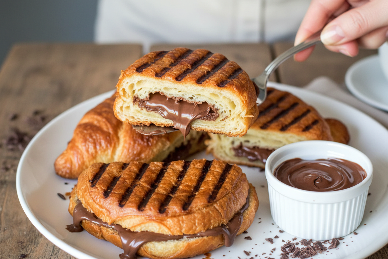 Grilled Nutella Croissants