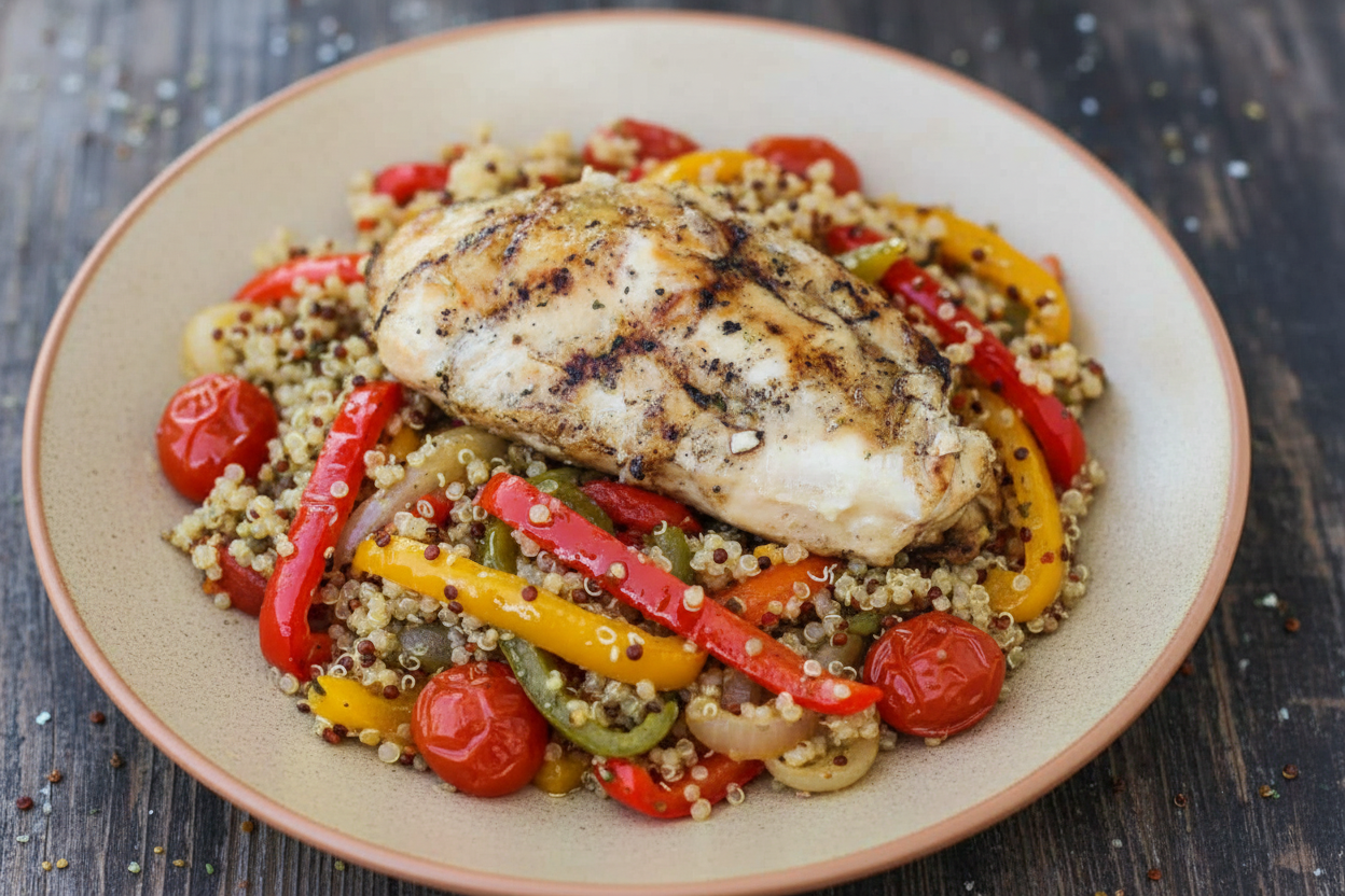 Ranch Grilled Chicken with Grilled Veggies and Quinoa