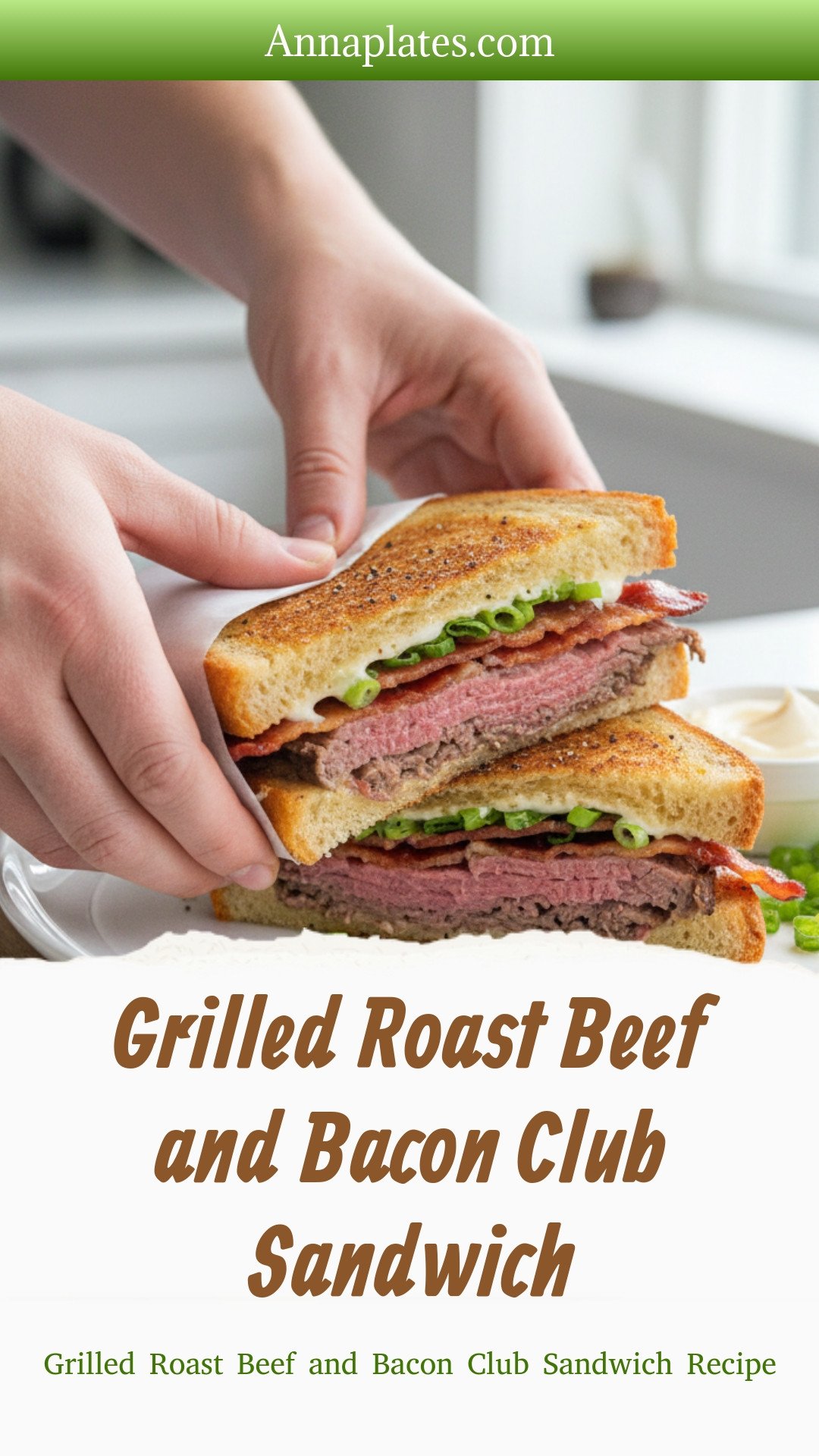 Grilled Roast Beef and Bacon Club Sandwich