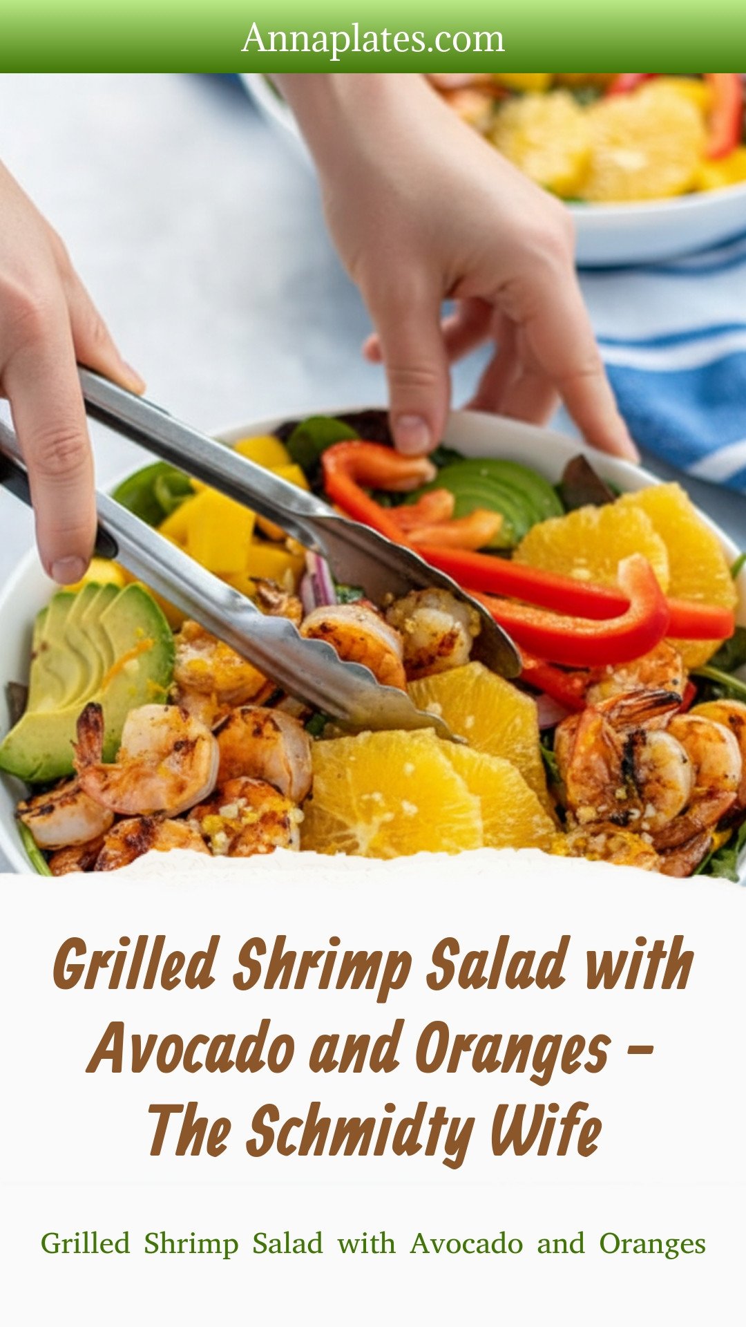 Grilled Shrimp Salad with Avocado and Oranges - The Schmidty Wife
