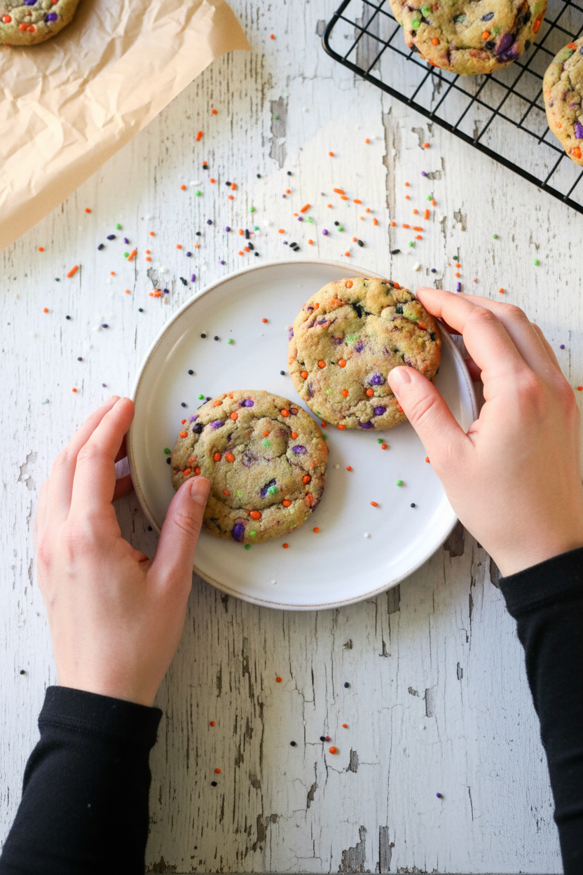 Halloween Sprinkle Cookies