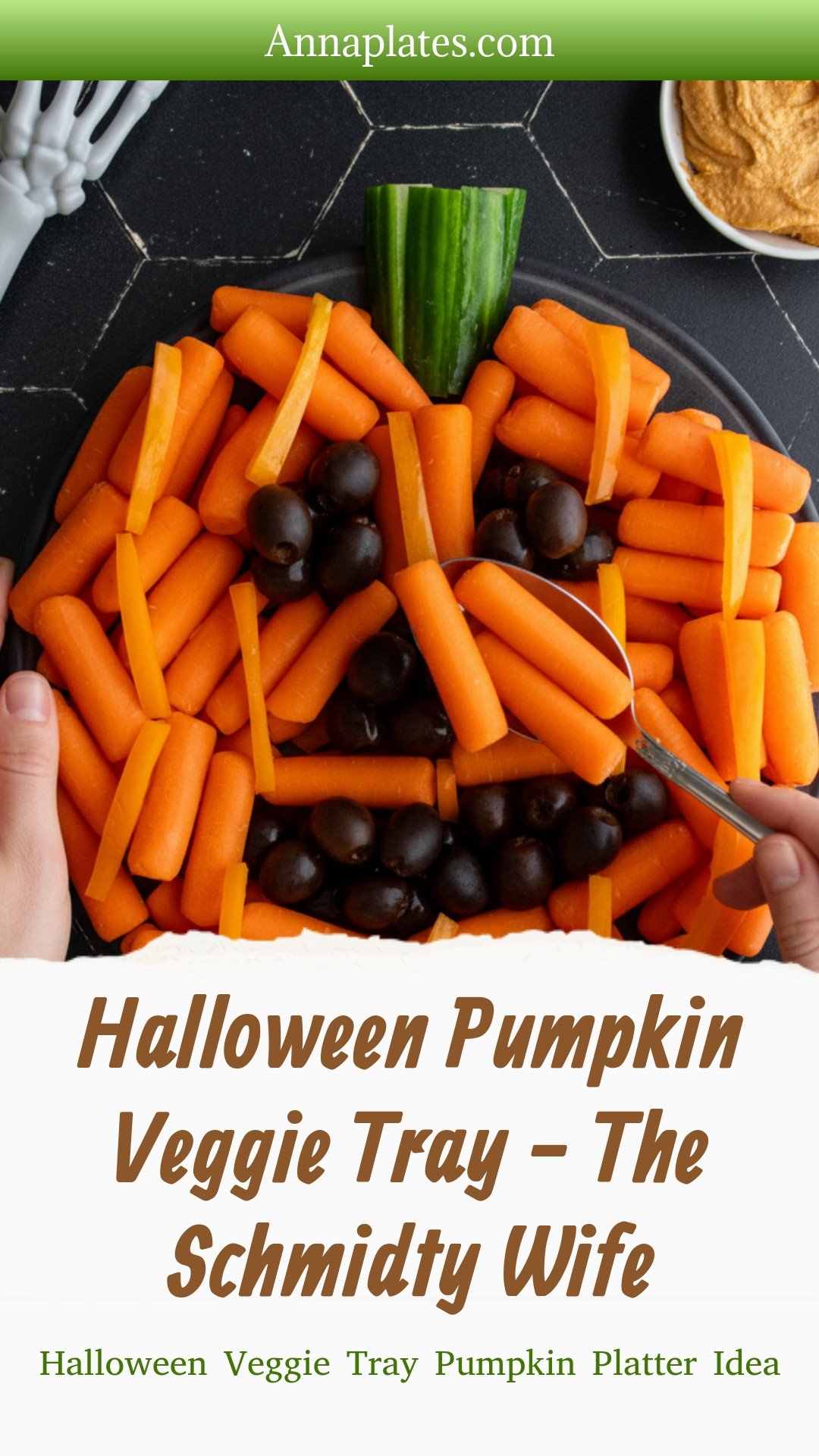 Halloween Pumpkin Veggie Tray - The Schmidty Wife