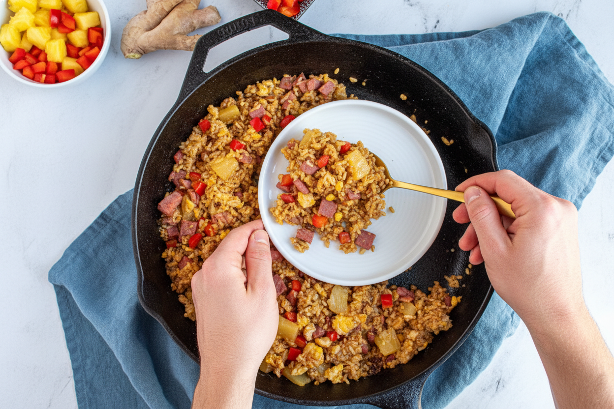 Ham & Pineapple Fried Rice - The Schmidty Wife