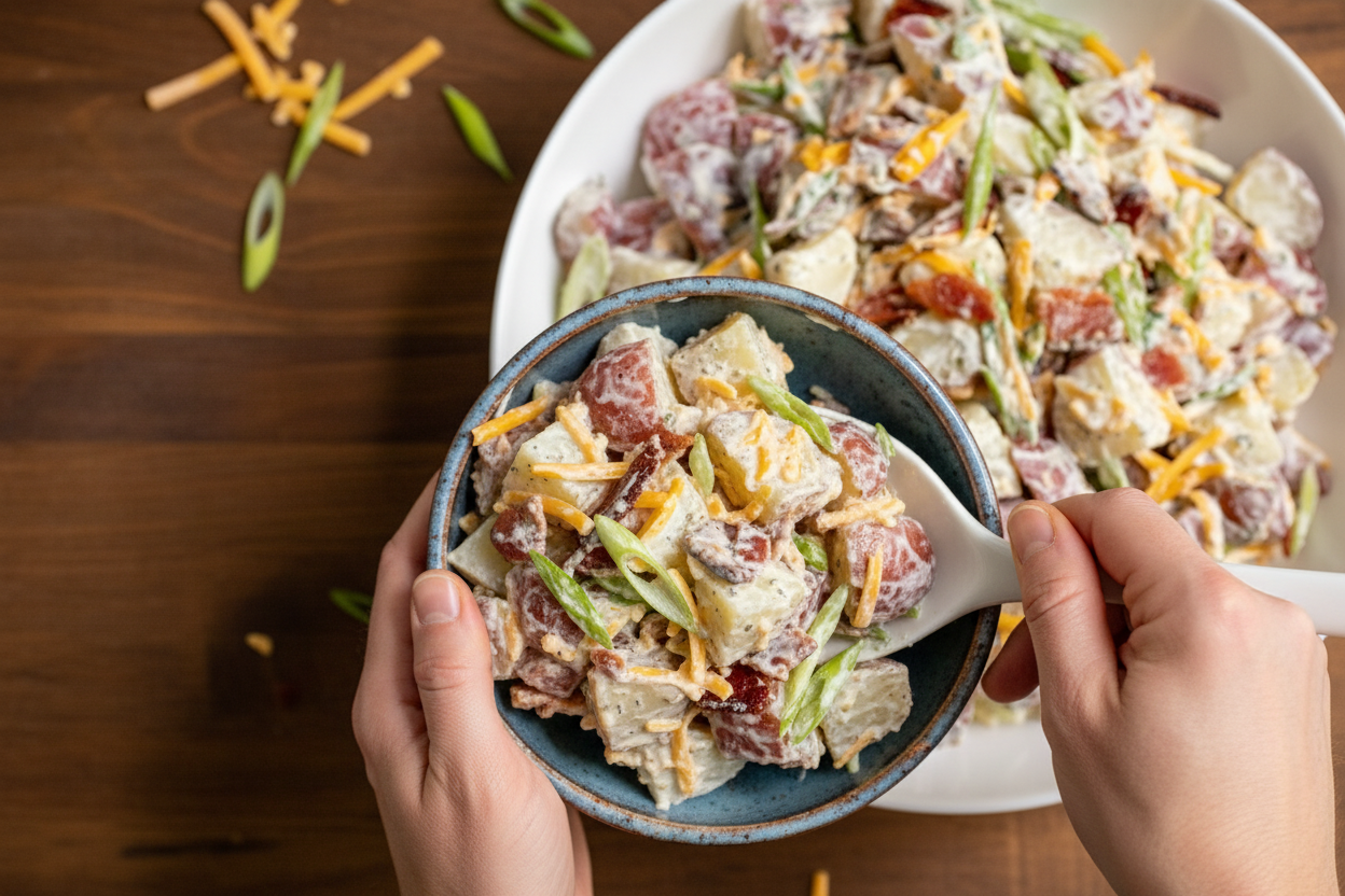 Healthier Bacon Ranch Potato Salad - The Schmidty Wife