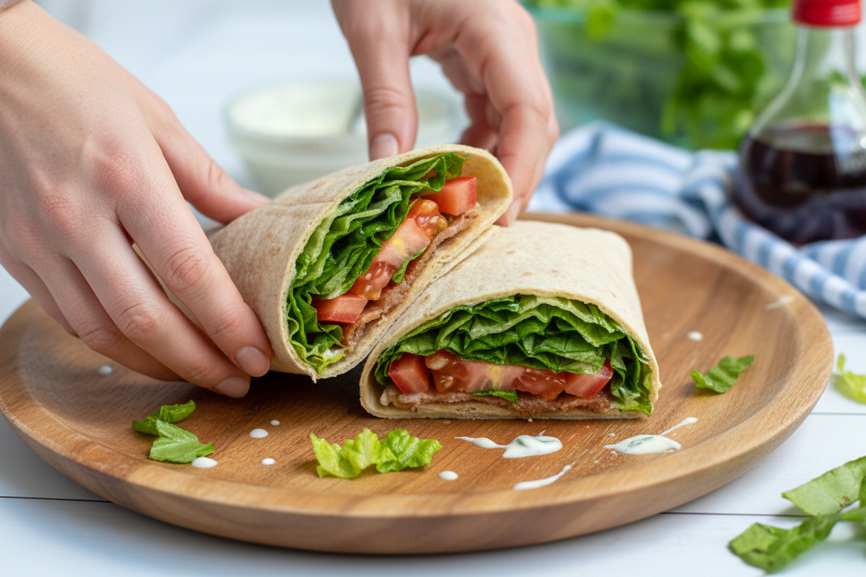 Healthy BLT Wraps with Special Sauce Recipe