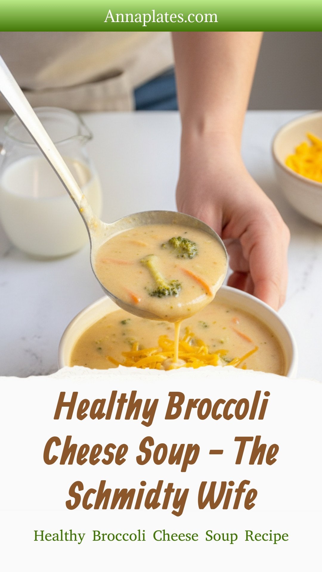 Healthy Broccoli Cheese Soup - The Schmidty Wife