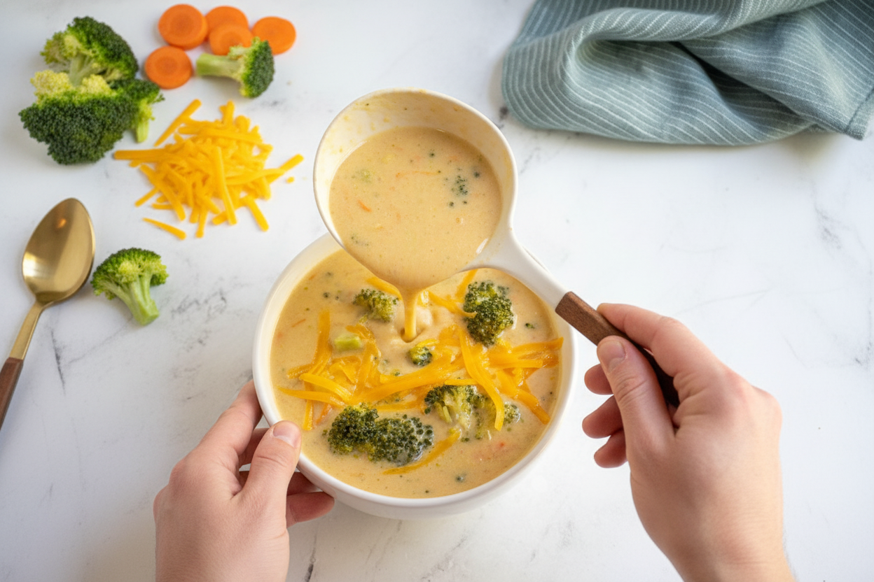 Healthy Broccoli Cheese Soup Recipe