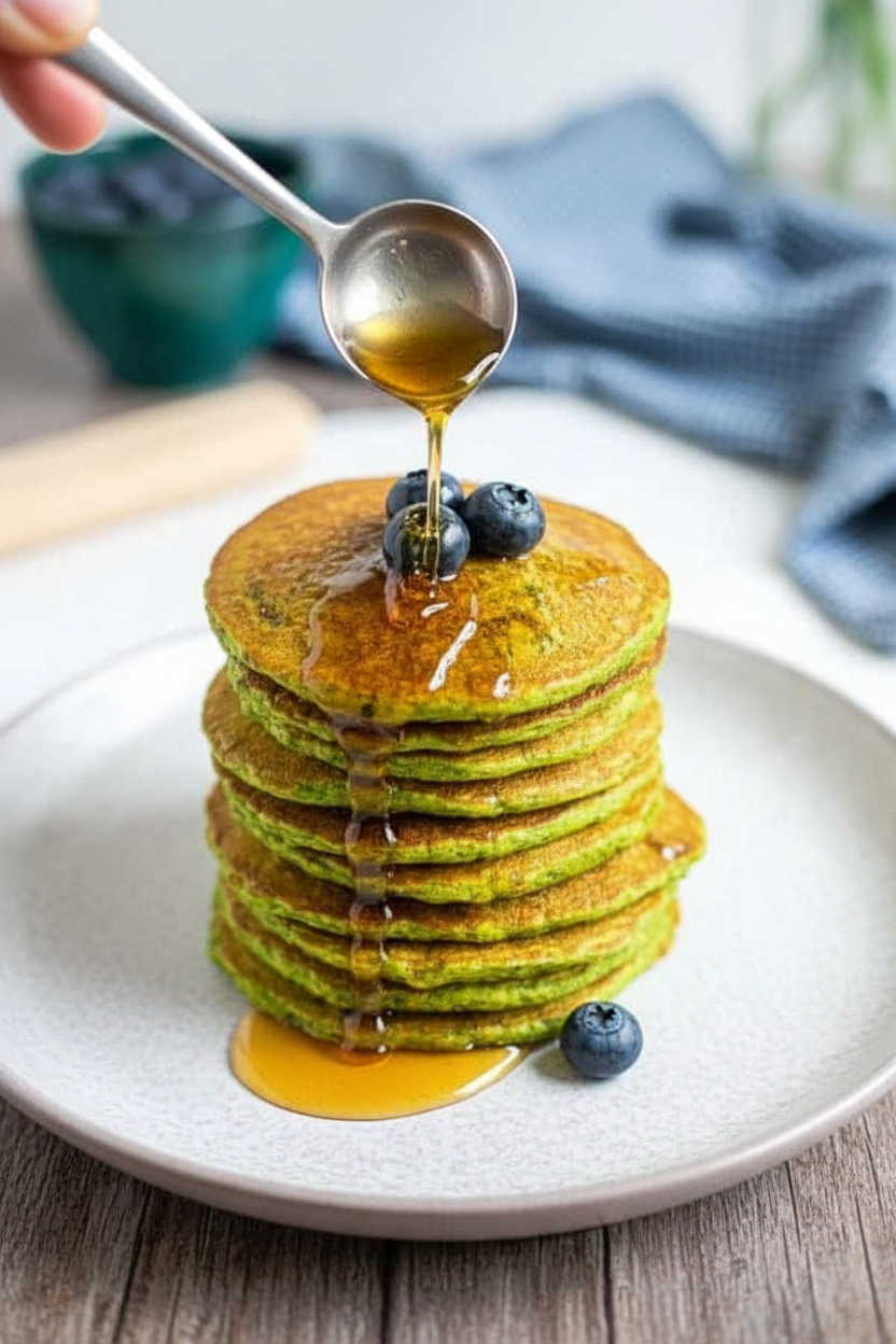 Healthy Spinach Oatmeal Pancake Recipe - The Schmidty Wife