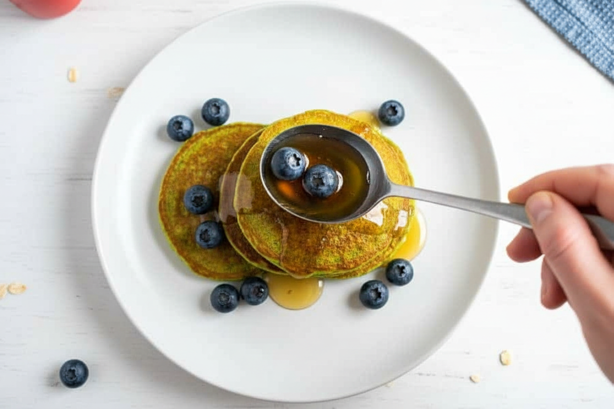 Healthy Spinach Oatmeal Pancake Recipe - The Schmidty Wife