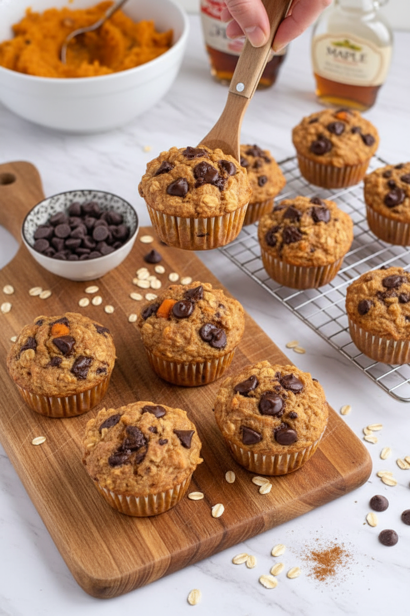 Healthy Sweet Potato Oatmeal Muffins - The Schmidty Wife