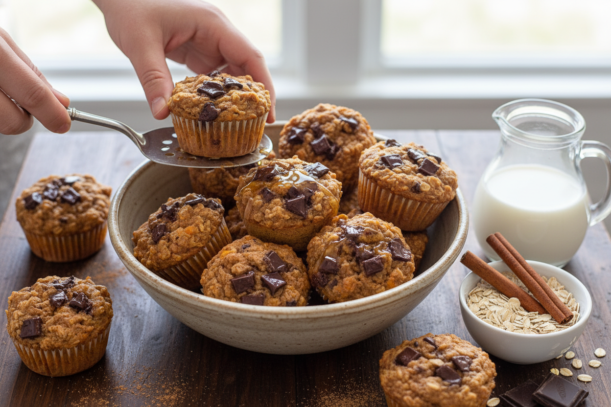 Healthy Sweet Potato Oatmeal Muffins - The Schmidty Wife