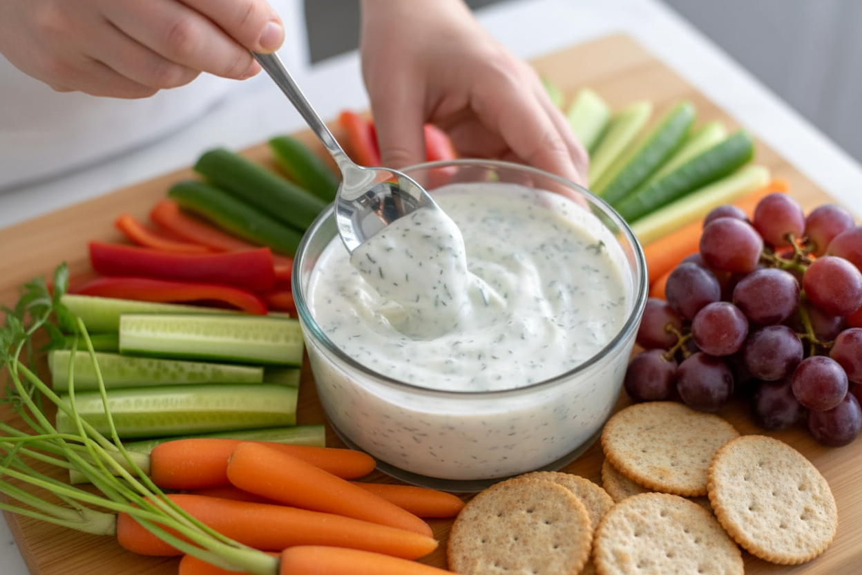 Healthy Yogurt Ranch Dip Recipe by The Schmidty Wife