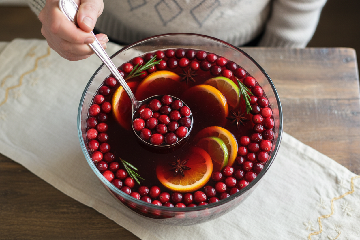 Holiday Punch Royale Festive Winter Drink