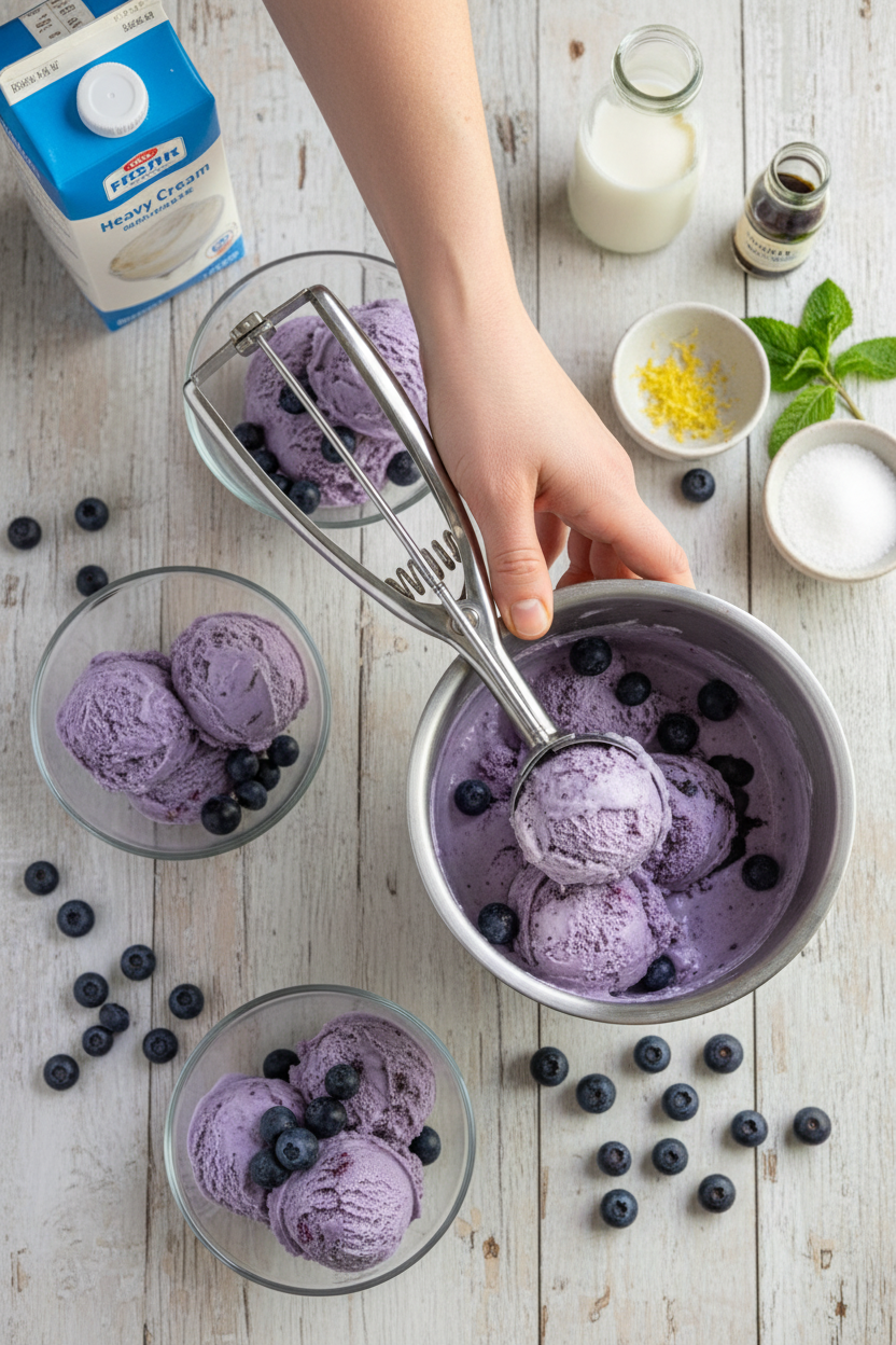 Homemade Blueberry Ice Cream - The Schmidty Wife