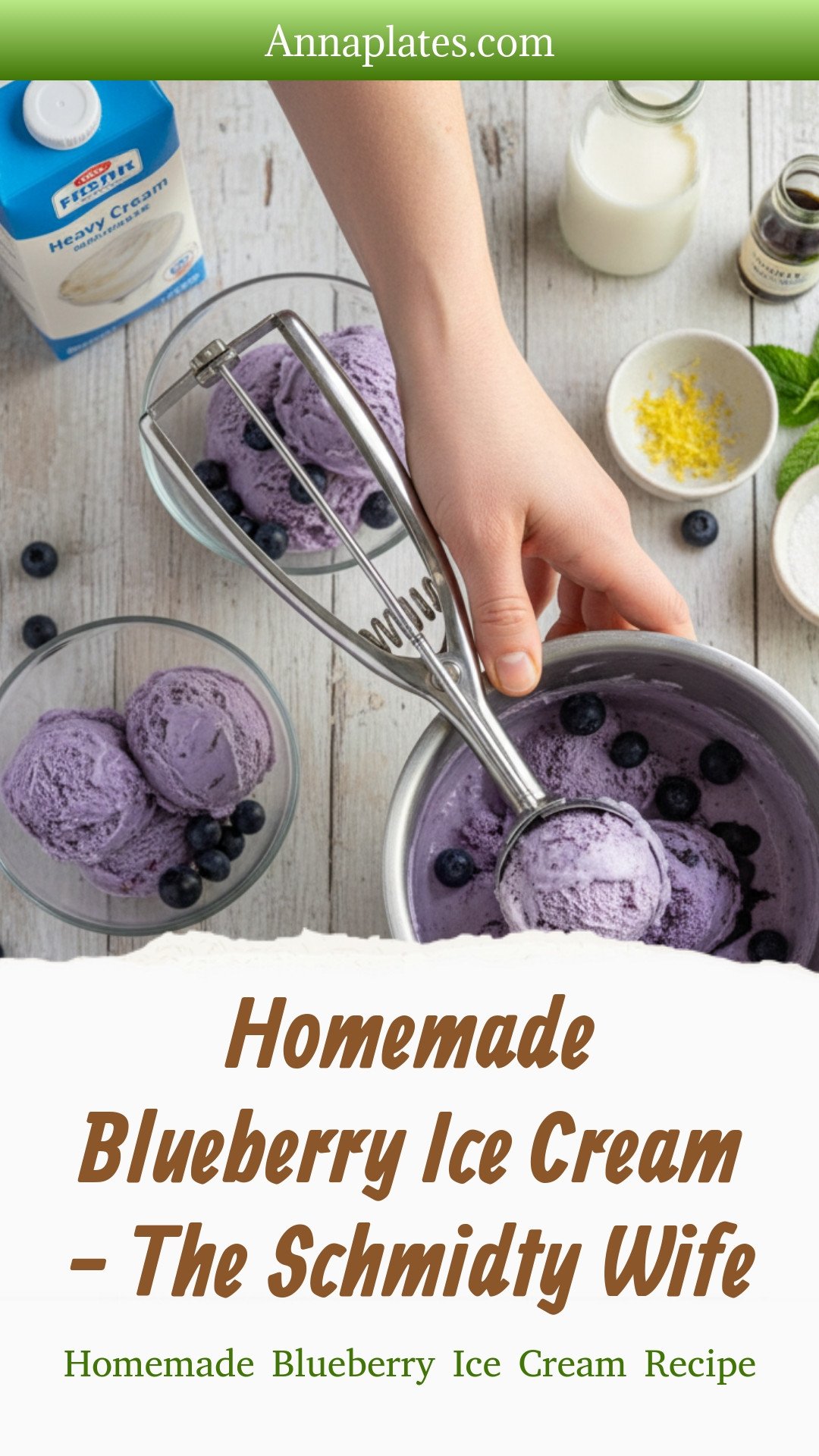 Homemade Blueberry Ice Cream - The Schmidty Wife
