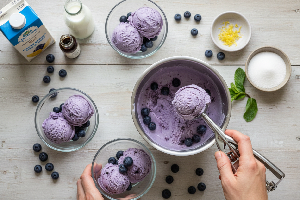 Homemade Blueberry Ice Cream - The Schmidty Wife