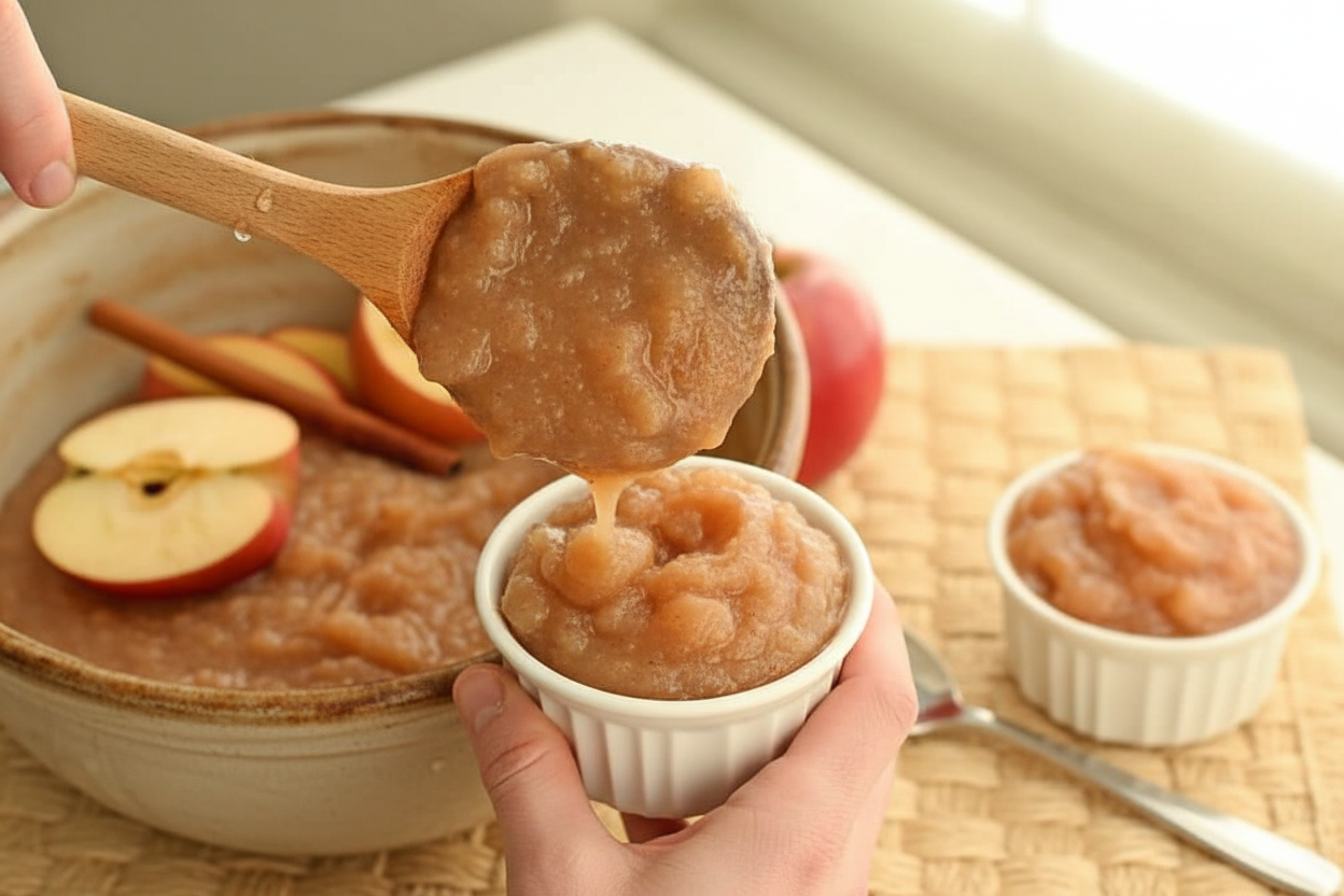 Homemade Crockpot Applesauce - The Schmidty Wife