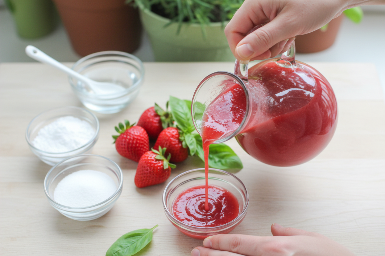 Homemade Strawberry Basil Syrup + 10 Ideas for Using It
