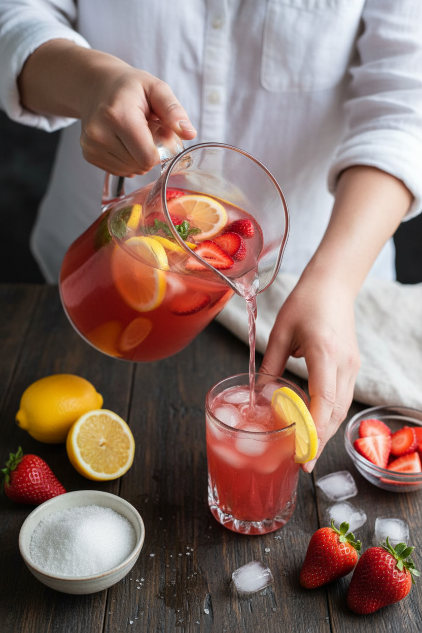 Homemade Strawberry Lemonade