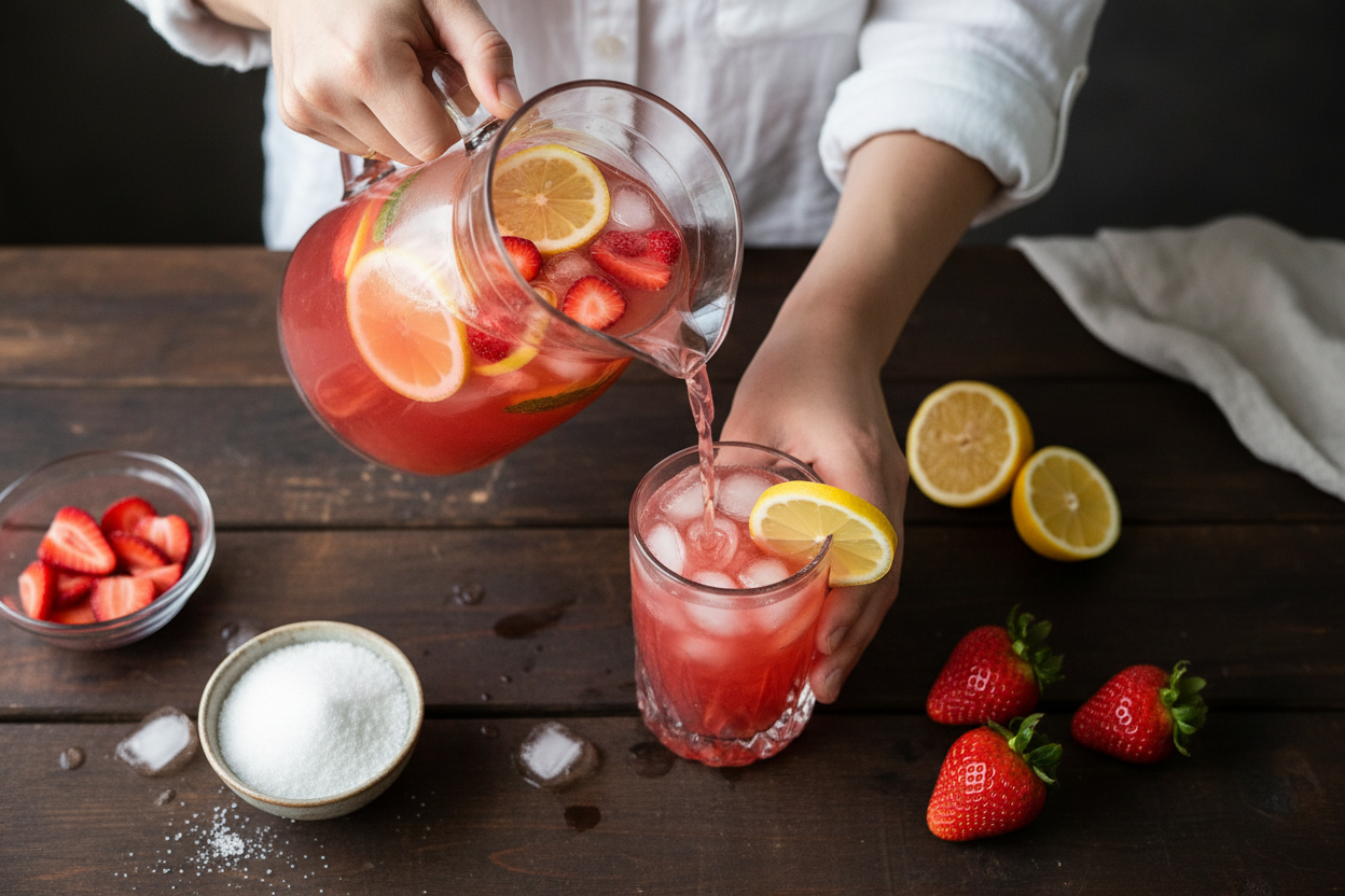 Homemade Strawberry Lemonade