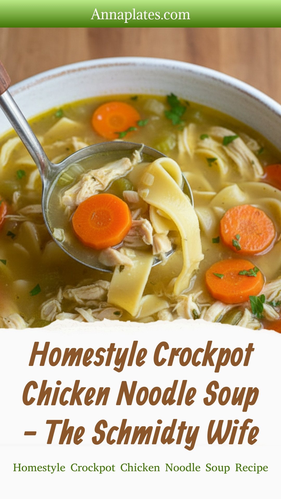 Homestyle Crockpot Chicken Noodle Soup - The Schmidty Wife
