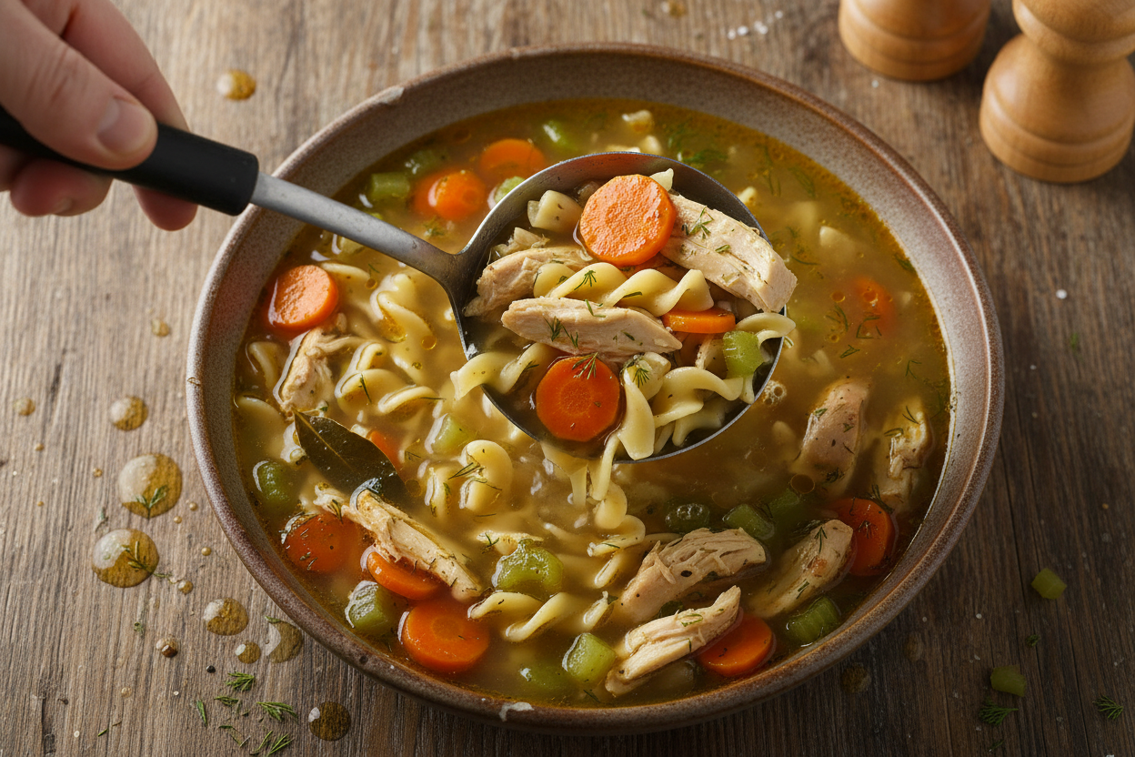 Homestyle Crockpot Chicken Noodle Soup - The Schmidty Wife