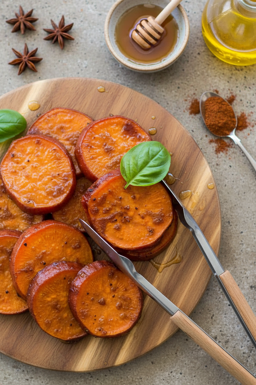 Roasted Sweet Potatoes with Honey and Five Spice