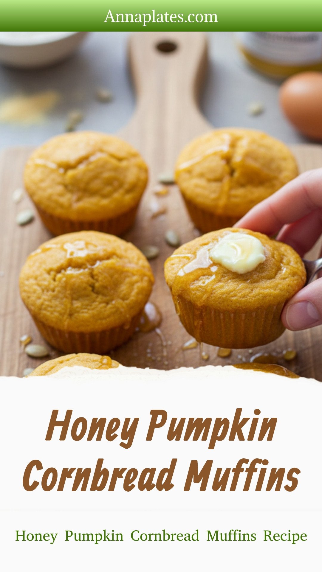 Honey Pumpkin Cornbread Muffins