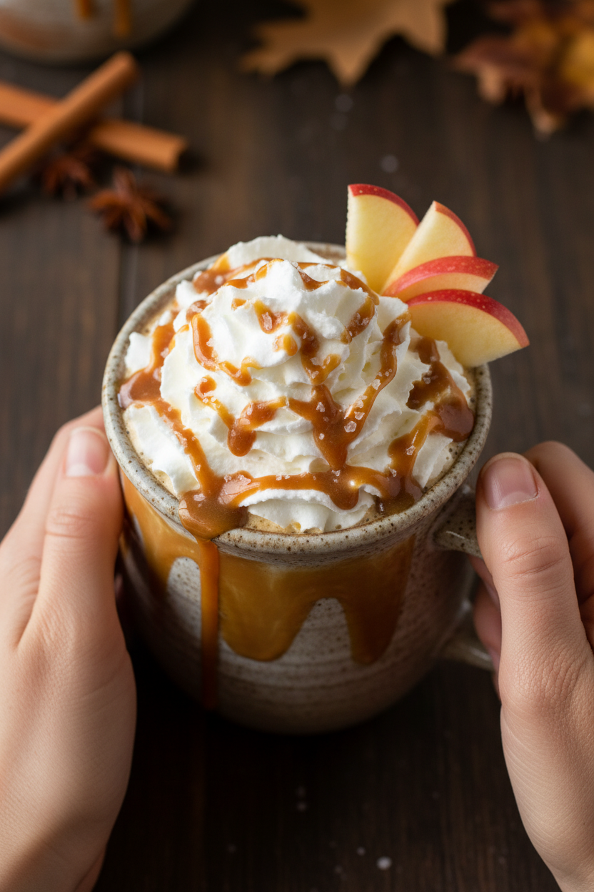 Hot Salted Caramel Apple Bliss Drink