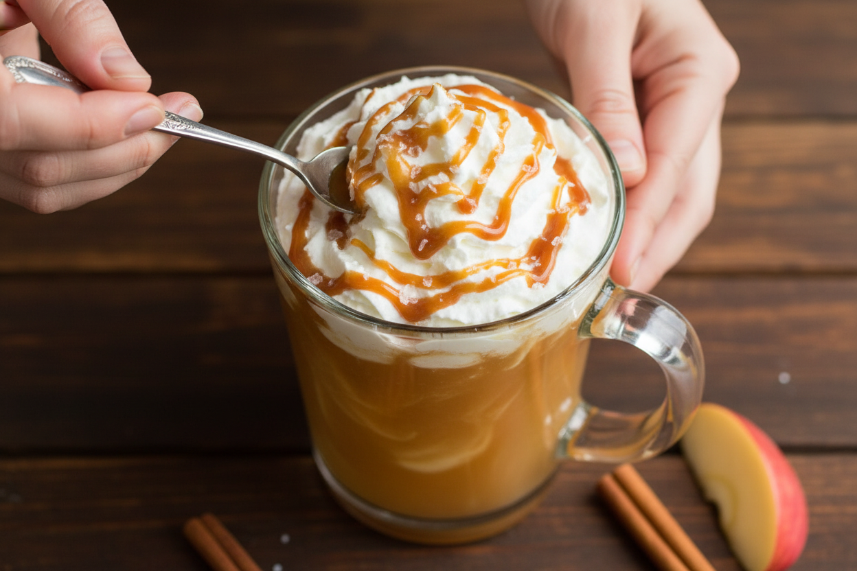 Hot Salted Caramel Apple Bliss Drink