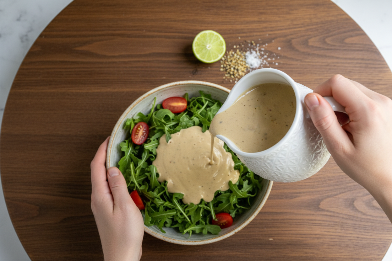 Hummus Salad Dressing - The Schmidty Wife