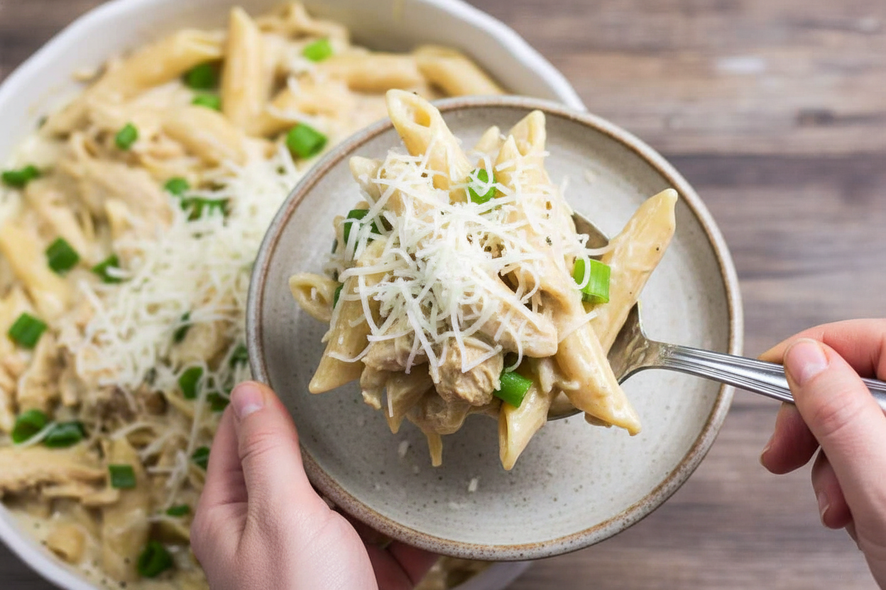 Instant Pot Creamy Garlic Chicken Pasta: Instant Pot Creamy Garlic Chicken Pasta Recipe