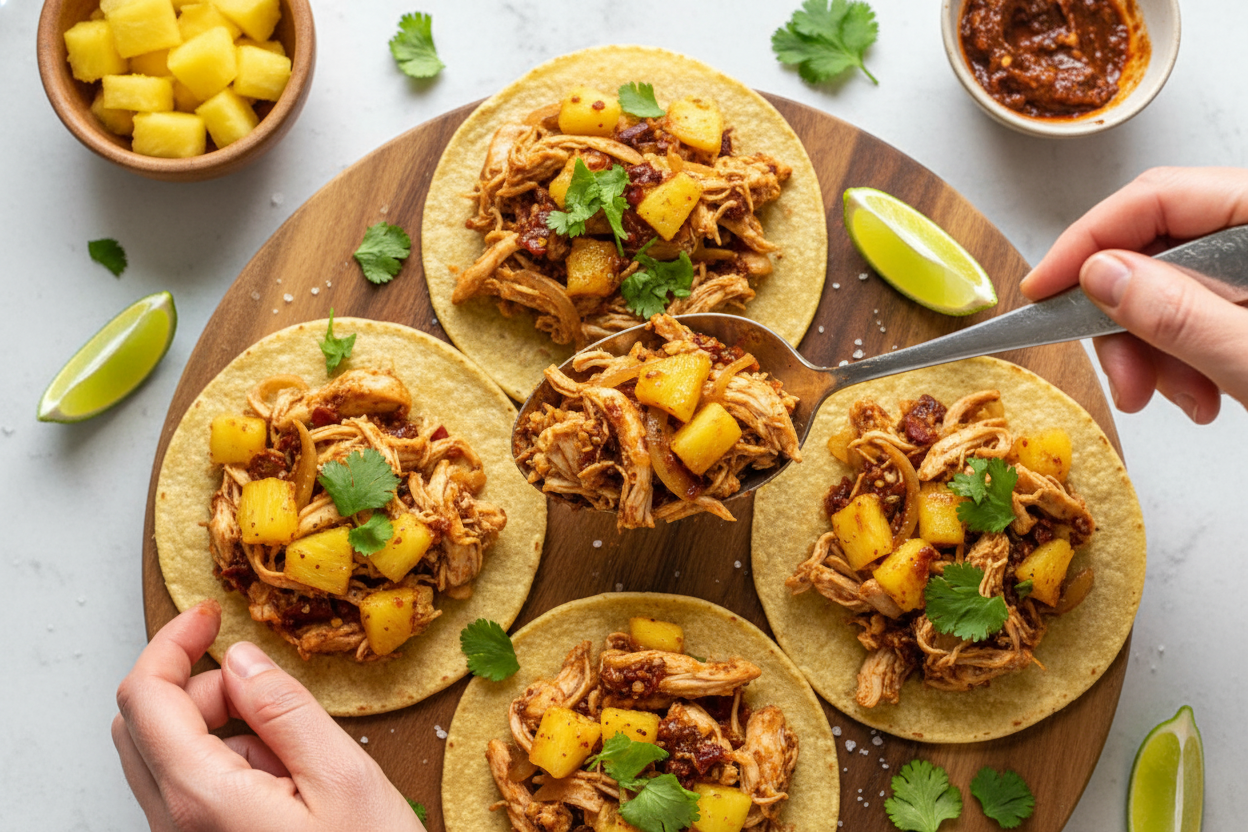 Instant Pot Pineapple Chicken Tacos – The Schmidty Wife: Instant Pot Pineapple Chicken Tacos Recipe