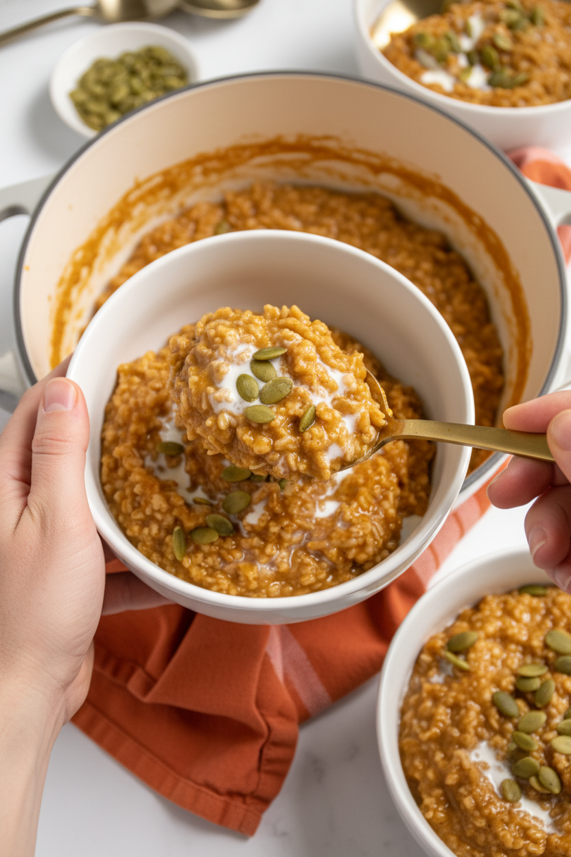 Instant Pot Pumpkin Steel Cut Oats - The Schmidty Wife