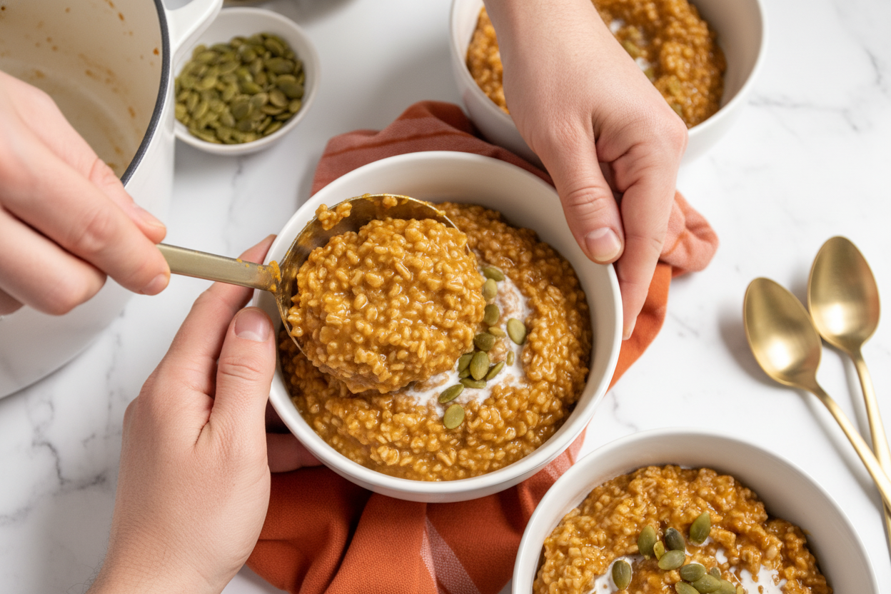 Instant Pot Pumpkin Steel Cut Oats - The Schmidty Wife