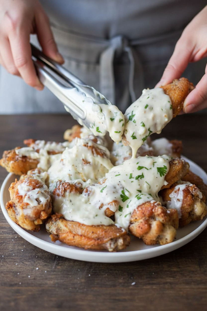 Air Fryer Intense Garlic Chicken Wings 