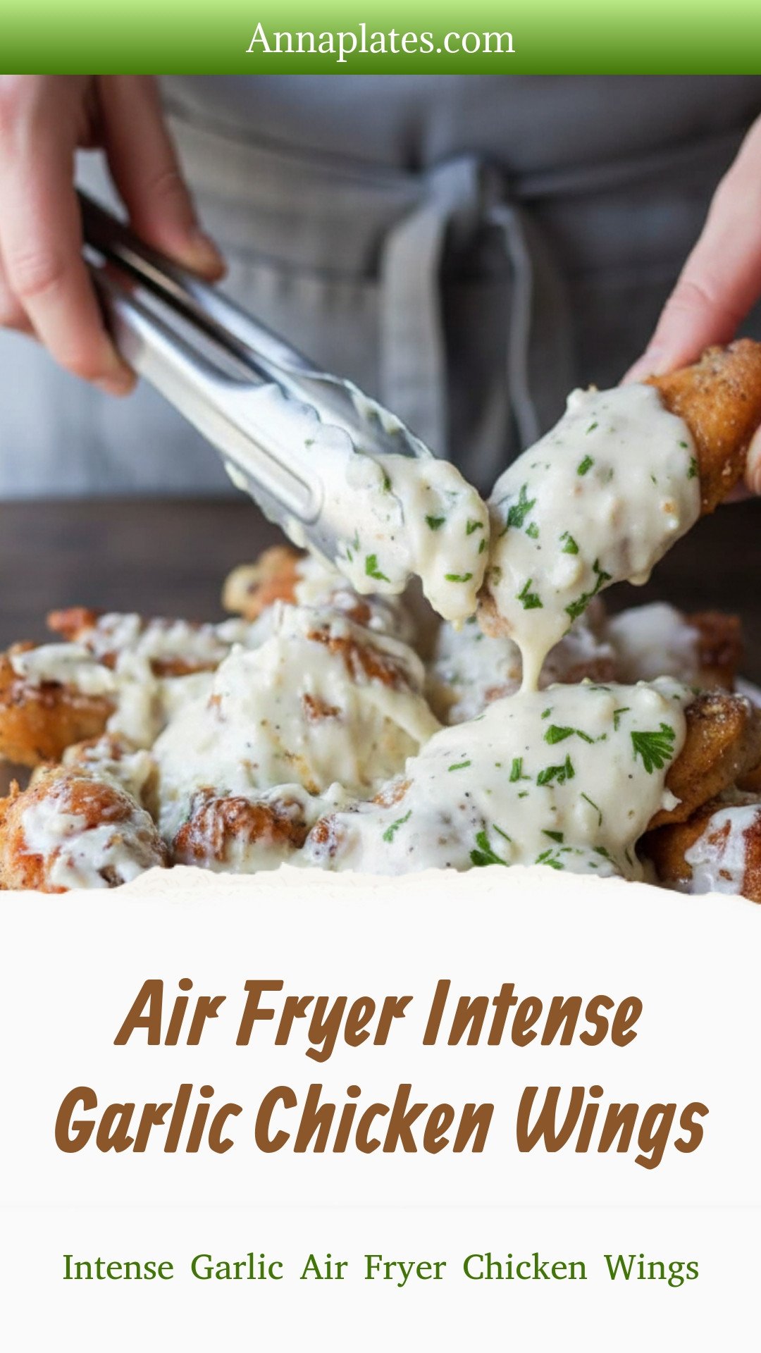 Air Fryer Intense Garlic Chicken Wings 