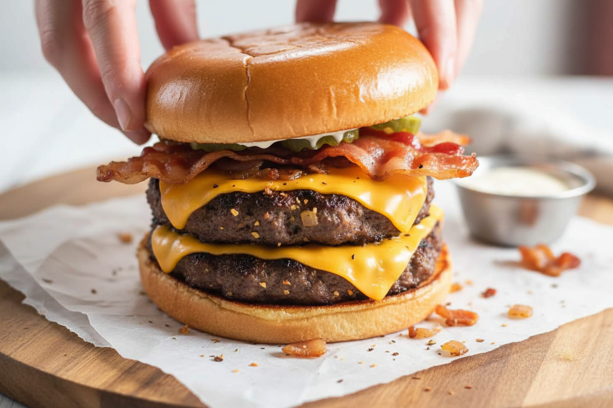 Juicy Griddle Ranch Cheeseburgers