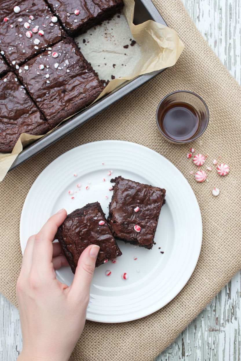 Kahlua Peppermint Mocha Brownies